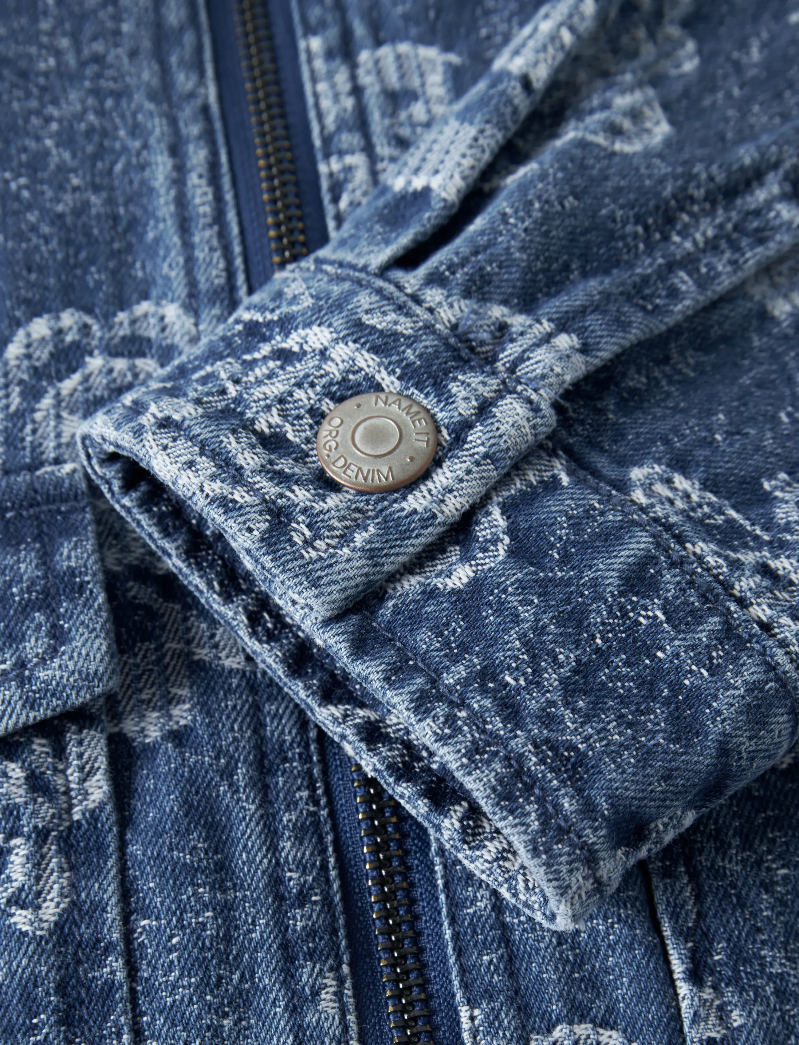 name it - NKFJULIA JACQUARD DNM JACKET 4810-JA - medium blue denim - 2