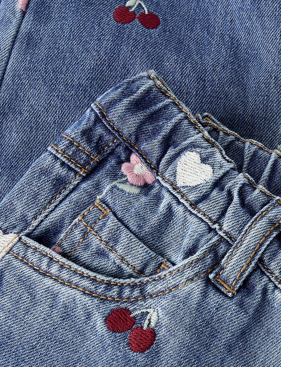 name it - NMFBELLA BARREL EMB JEANS 4870-OV L - hosen mit weitem bein - medium blue denim - 2