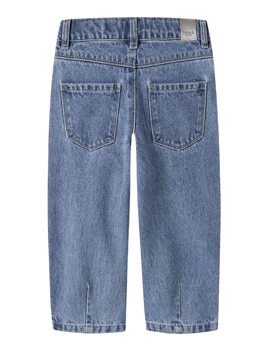 name it - NMFBELLA BARREL GLITTER JEANS 4577-IM L - loose jeans - medium blue denim - 1
