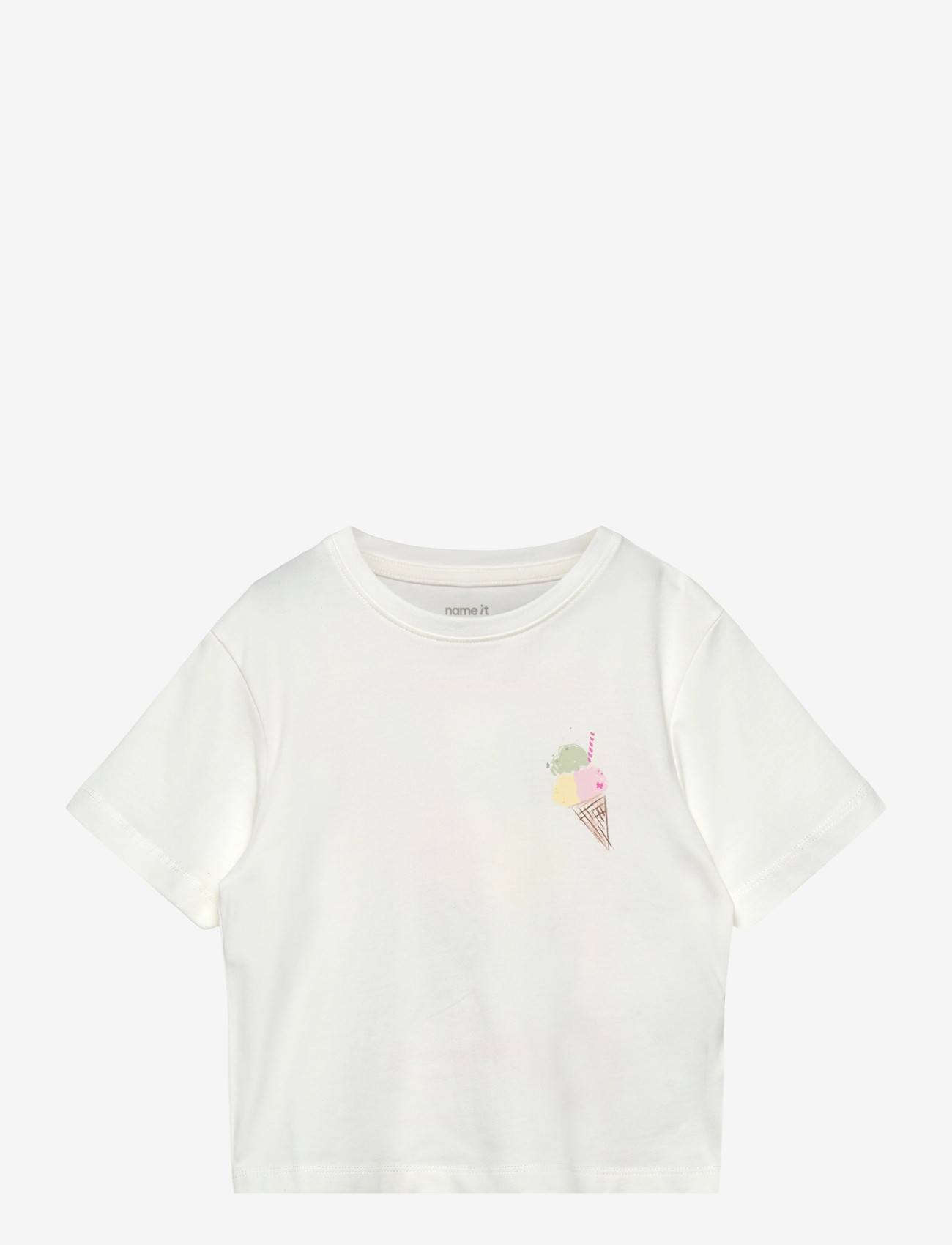 name it - NMFFAIRI SS NREG TOP - kurzärmelige - cloud dancer - 0