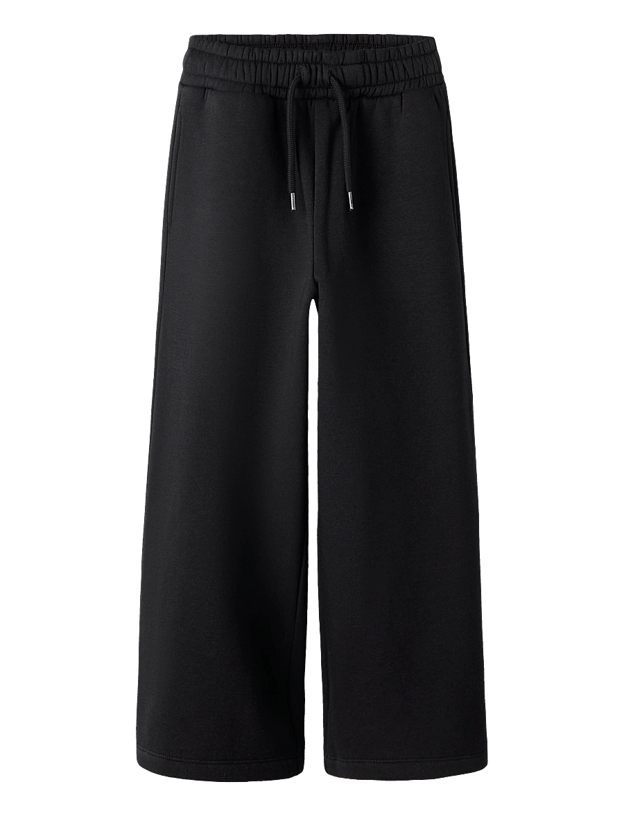 name it - NKMNASIR WIDE SWE PANT BRU NOOS - dressipüksid - black - 0