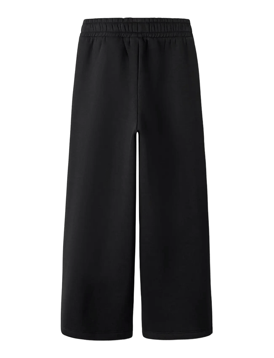 name it - NKMNASIR WIDE SWE PANT BRU NOOS - dressipüksid - black - 1