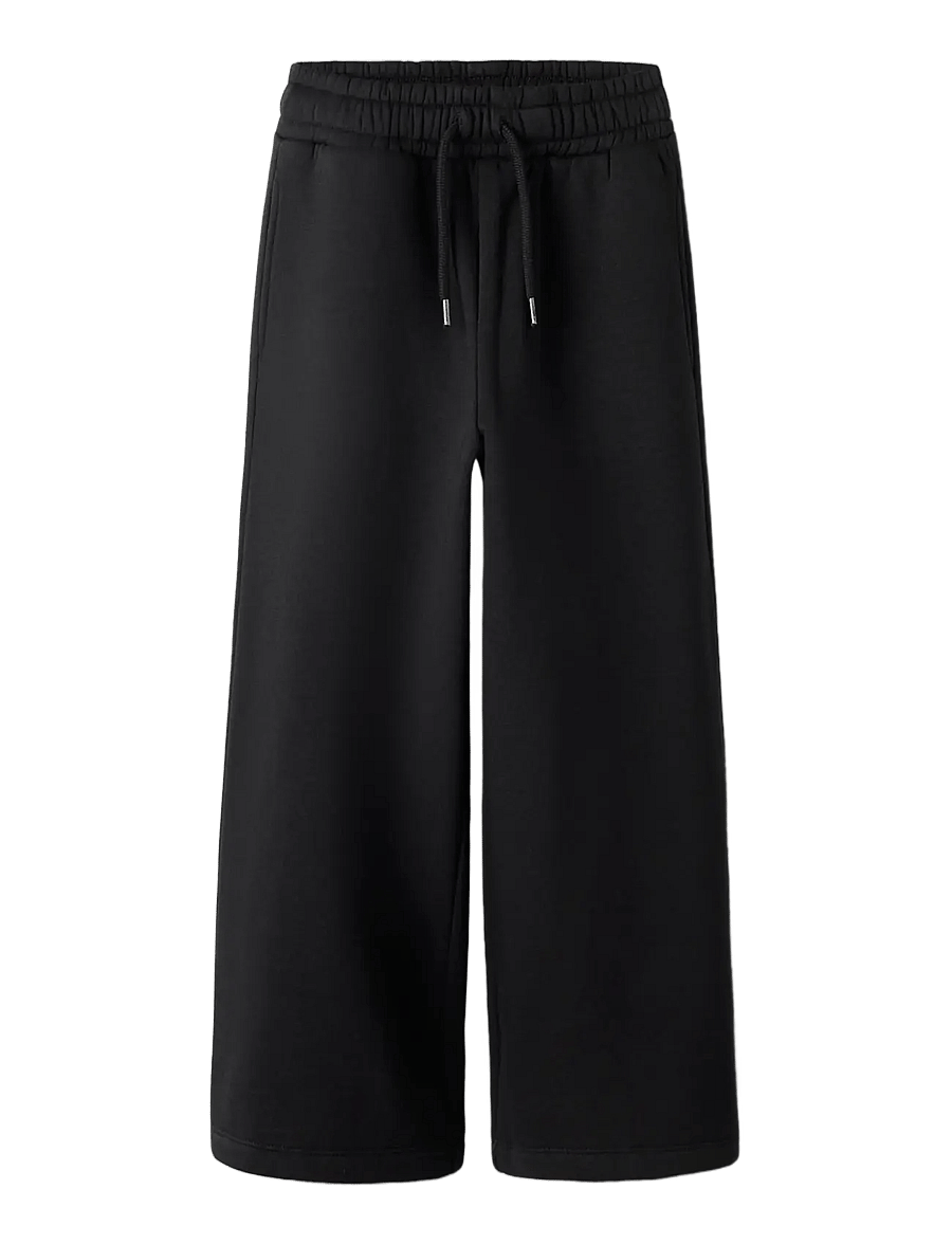 name it - NKMNASIR WIDE SWE PANT BRU NOOS - dressipüksid - black - 2