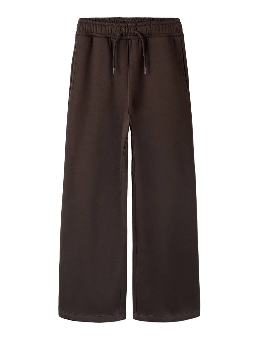 name it - NKMNASIR WIDE SWE PANT BRU NOOS - dressipüksid - chocolate plum - 2