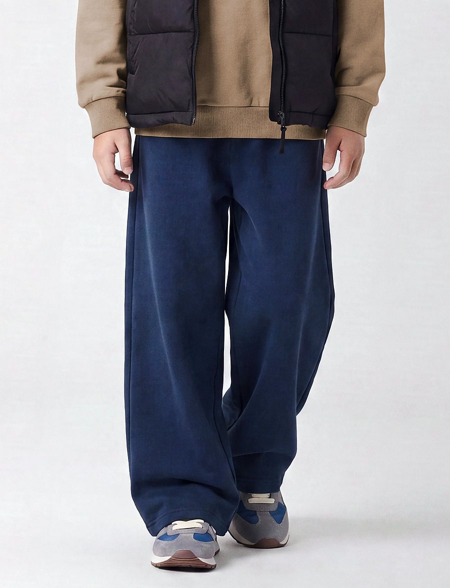 name it - NKMNASIR WIDE SWE PANT BRU NOOS - jogginghosen - dark sapphire - 4