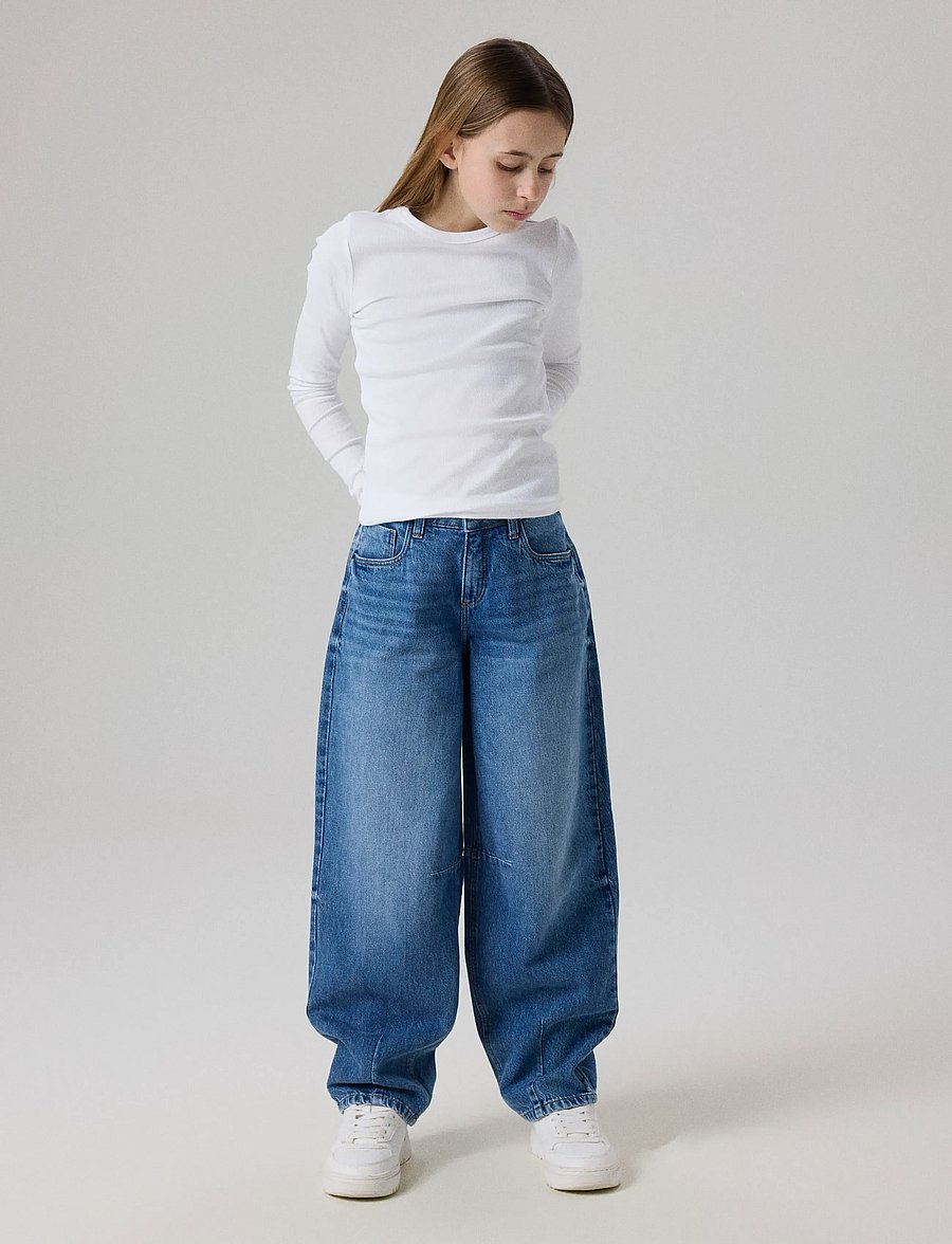 name it - NKFBELLA BARREL JEANS 2113-RM NOOS - medium blue denim - 4