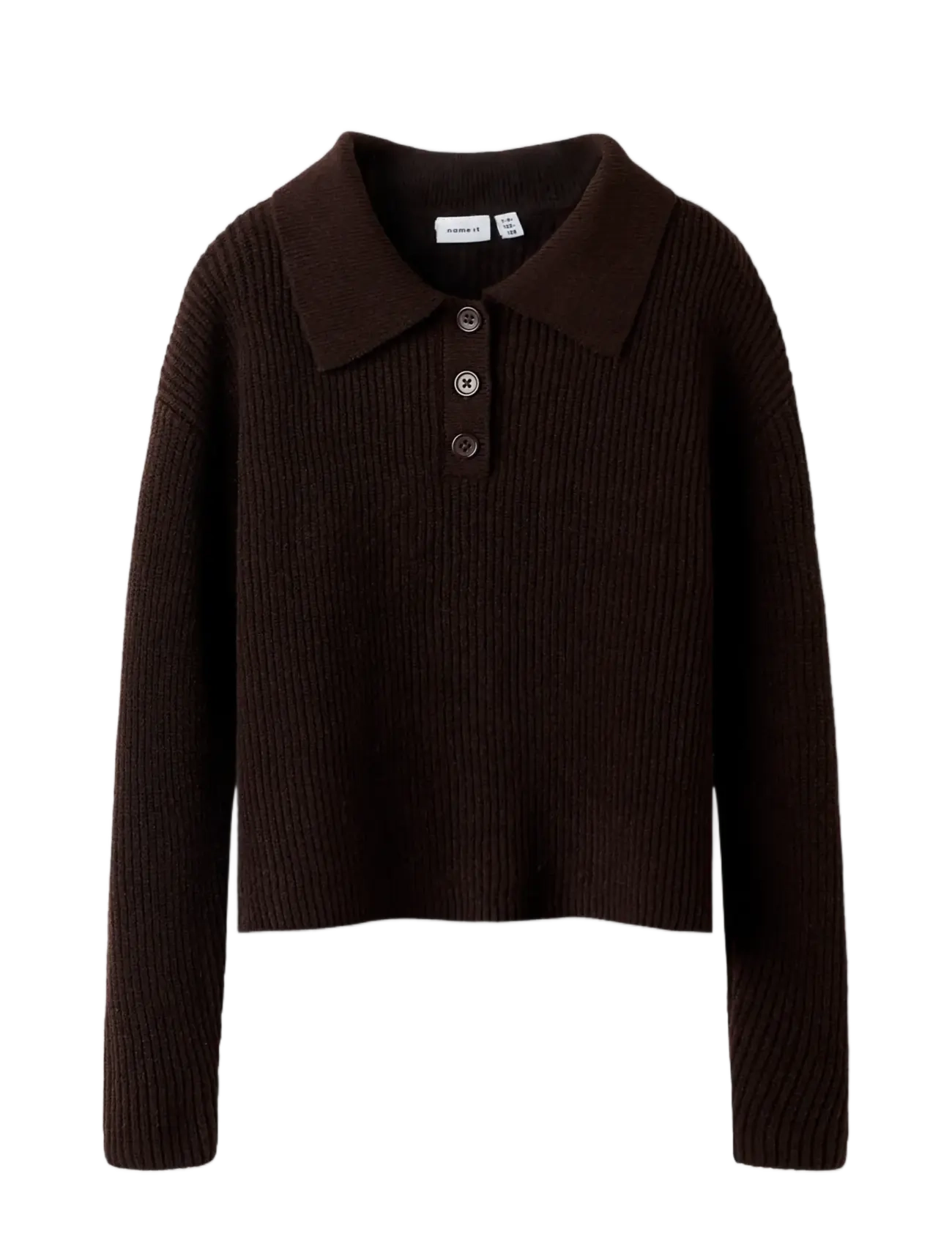 name it - NKFNIA LS LOOSE POLO KNIT LNOOS - džemprid - mole - 2