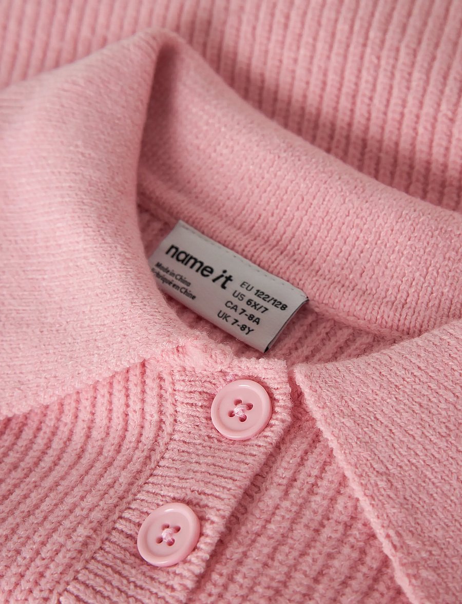 name it - NKFNIA LS LOOSE POLO KNIT LNOOS - pullover - winsome orchid - 2