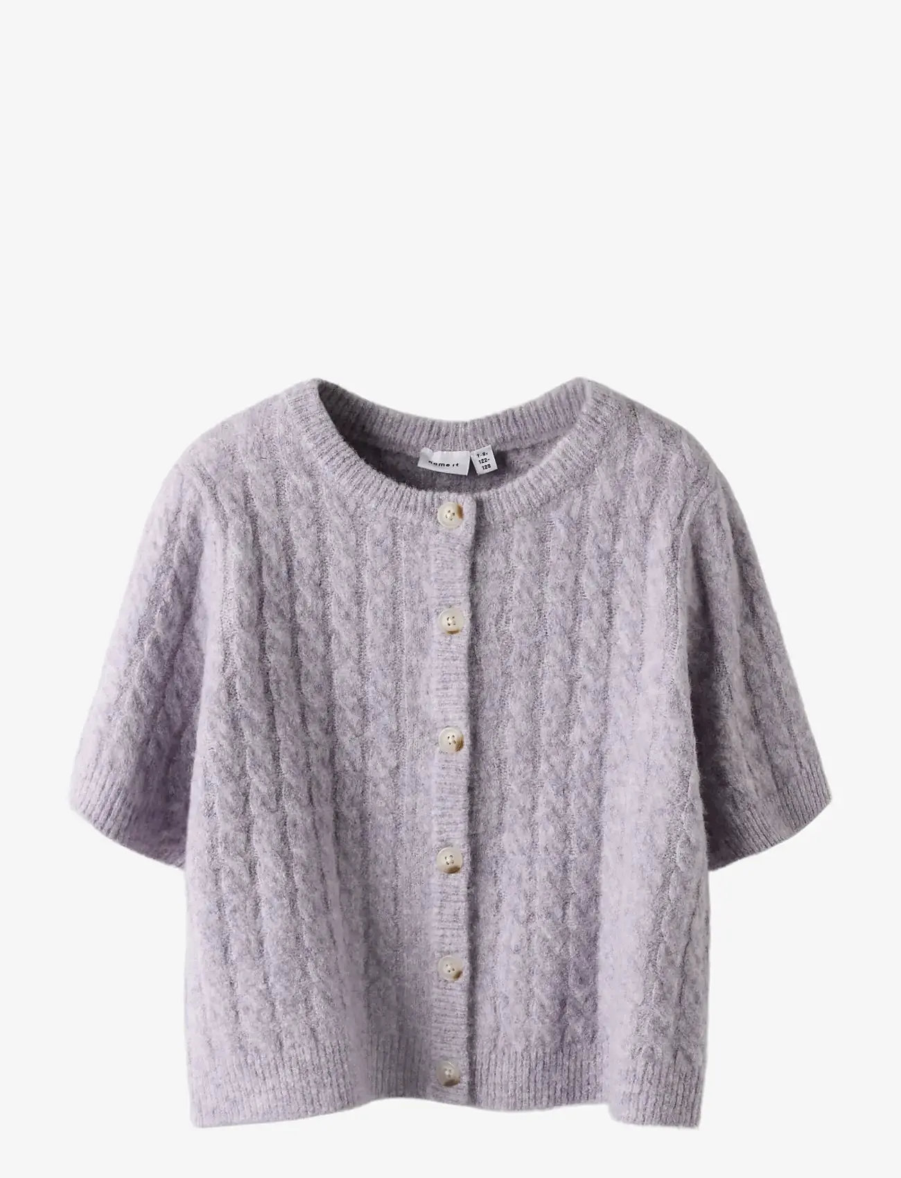 name it - NMFNALISA SS LOOSE KNIT CARD XNOOS - cardigans - heirloom lilac - 0