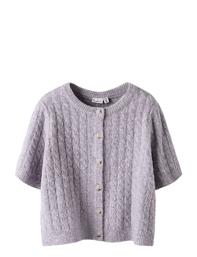 name it NMFNALISA SS LOOSE KNIT CARD XNOOS - Strickmode - HEIRLOOM LILAC / purple