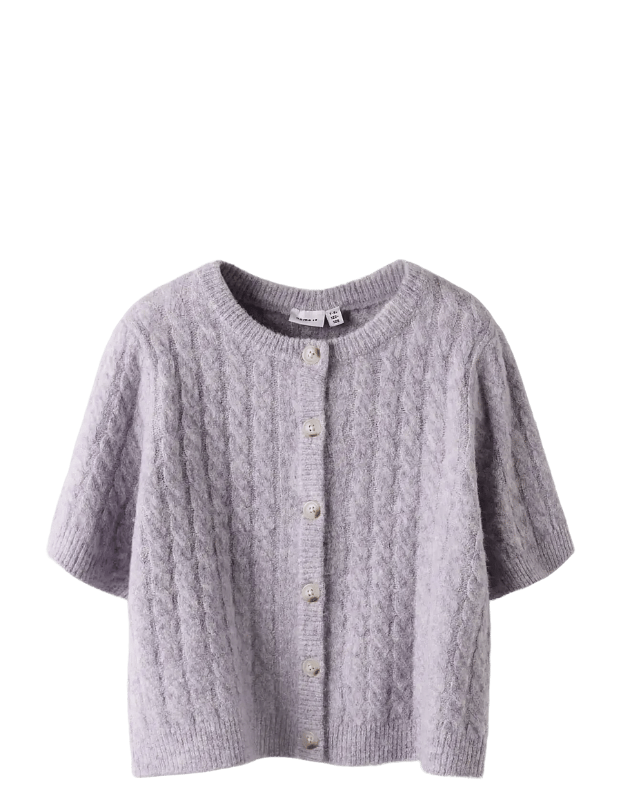 name it - NMFNALISA SS LOOSE KNIT CARD XNOOS - kardiganid - heirloom lilac - 0