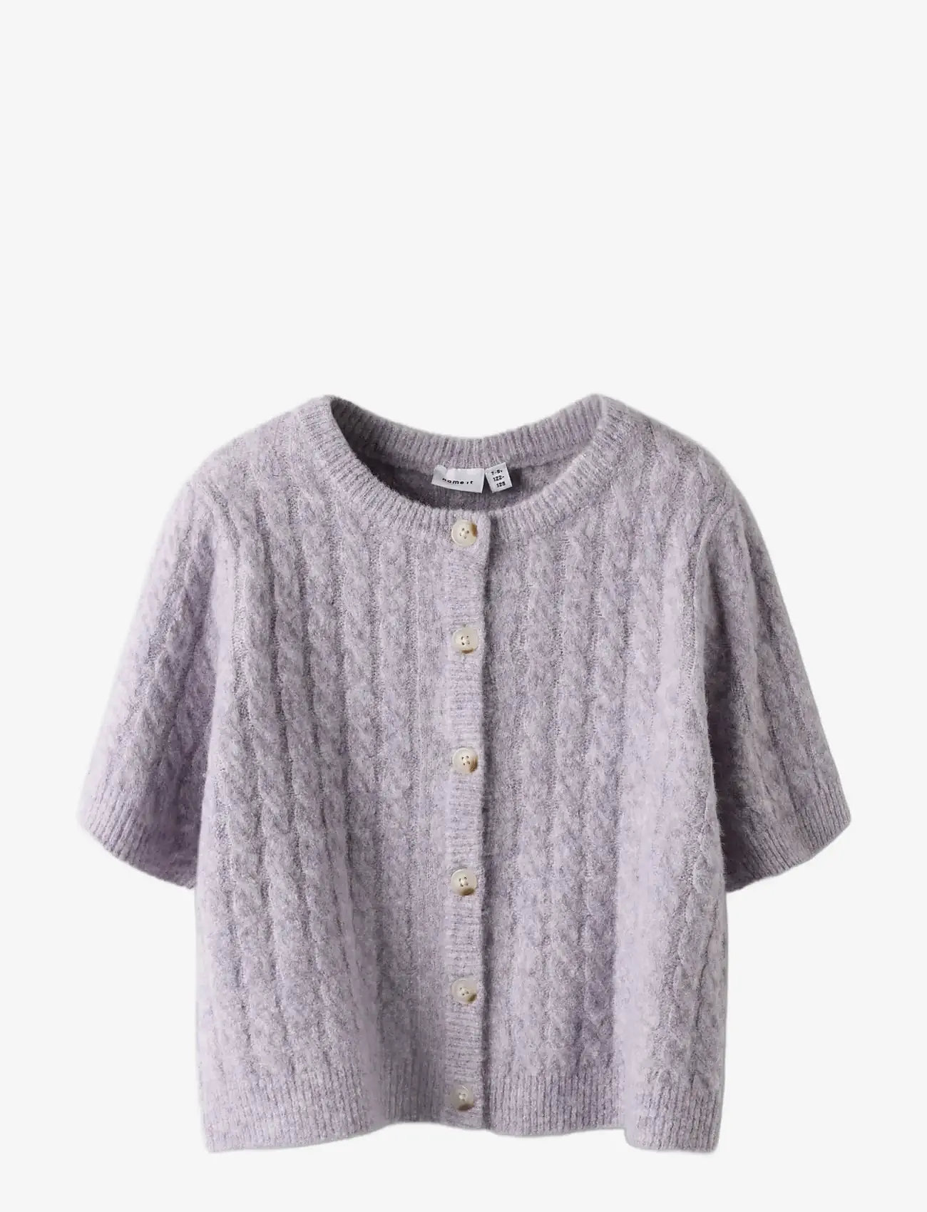 name it - NMFNALISA SS LOOSE KNIT CARD XNOOS - cardigans - heirloom lilac - 2