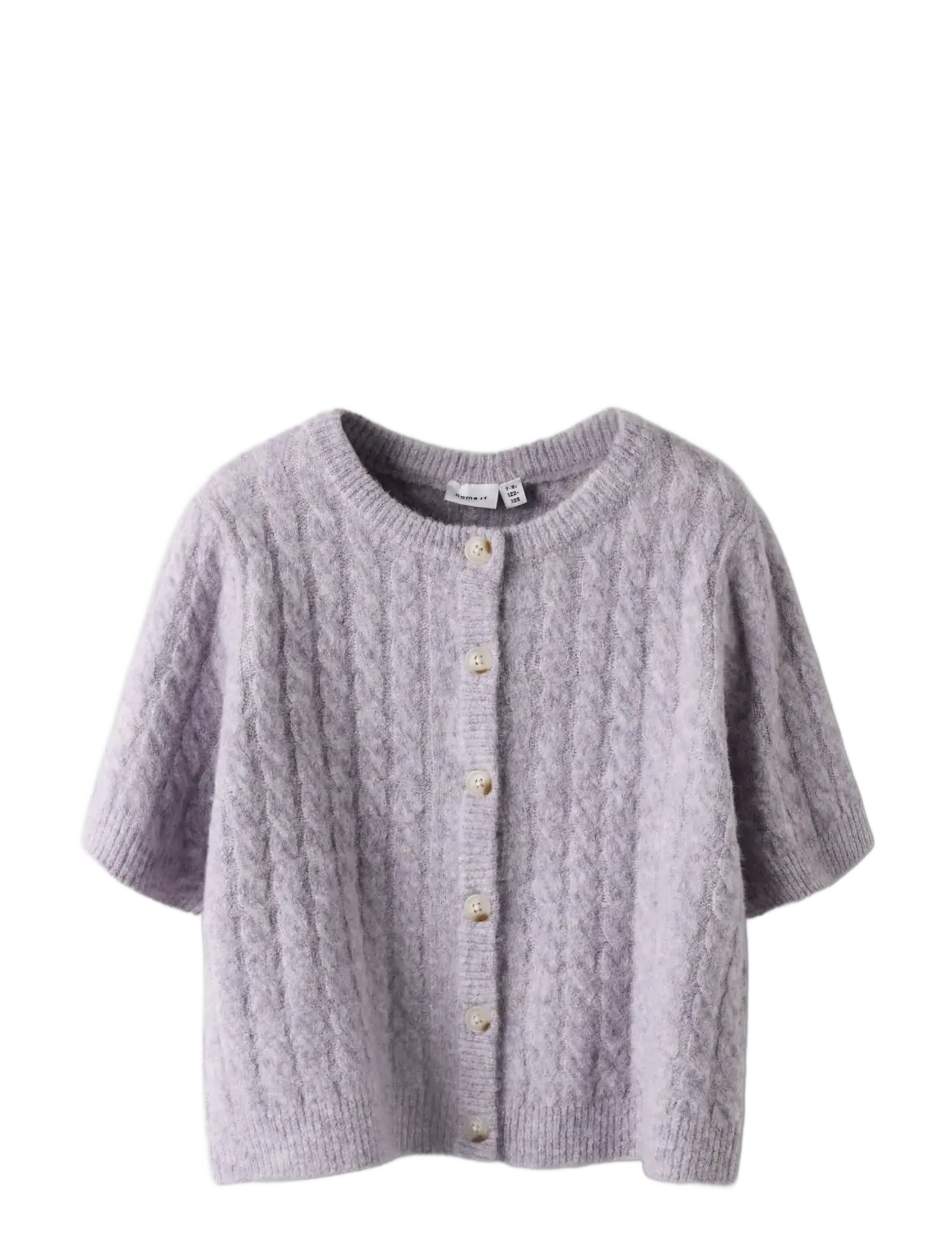 name it - NMFNALISA SS LOOSE KNIT CARD XNOOS - kardiganid - heirloom lilac - 2