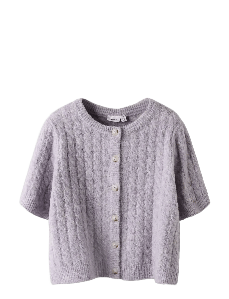 name it - NMFNALISA SS LOOSE KNIT CARD XNOOS - kardiganid - heirloom lilac - 2