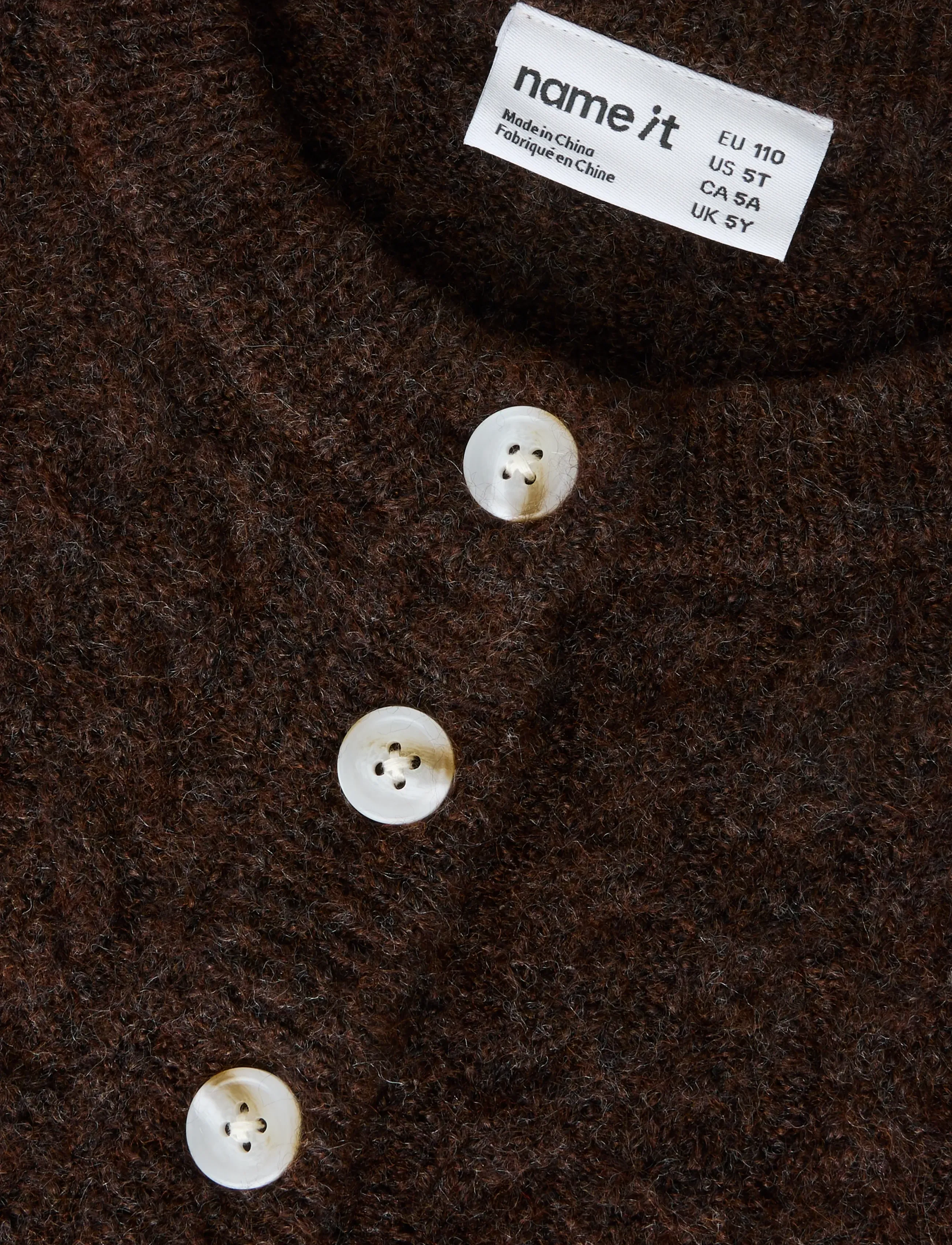 name it - NMFNALISA SS LOOSE KNIT CARD XNOOS - cardigans - mole - 2