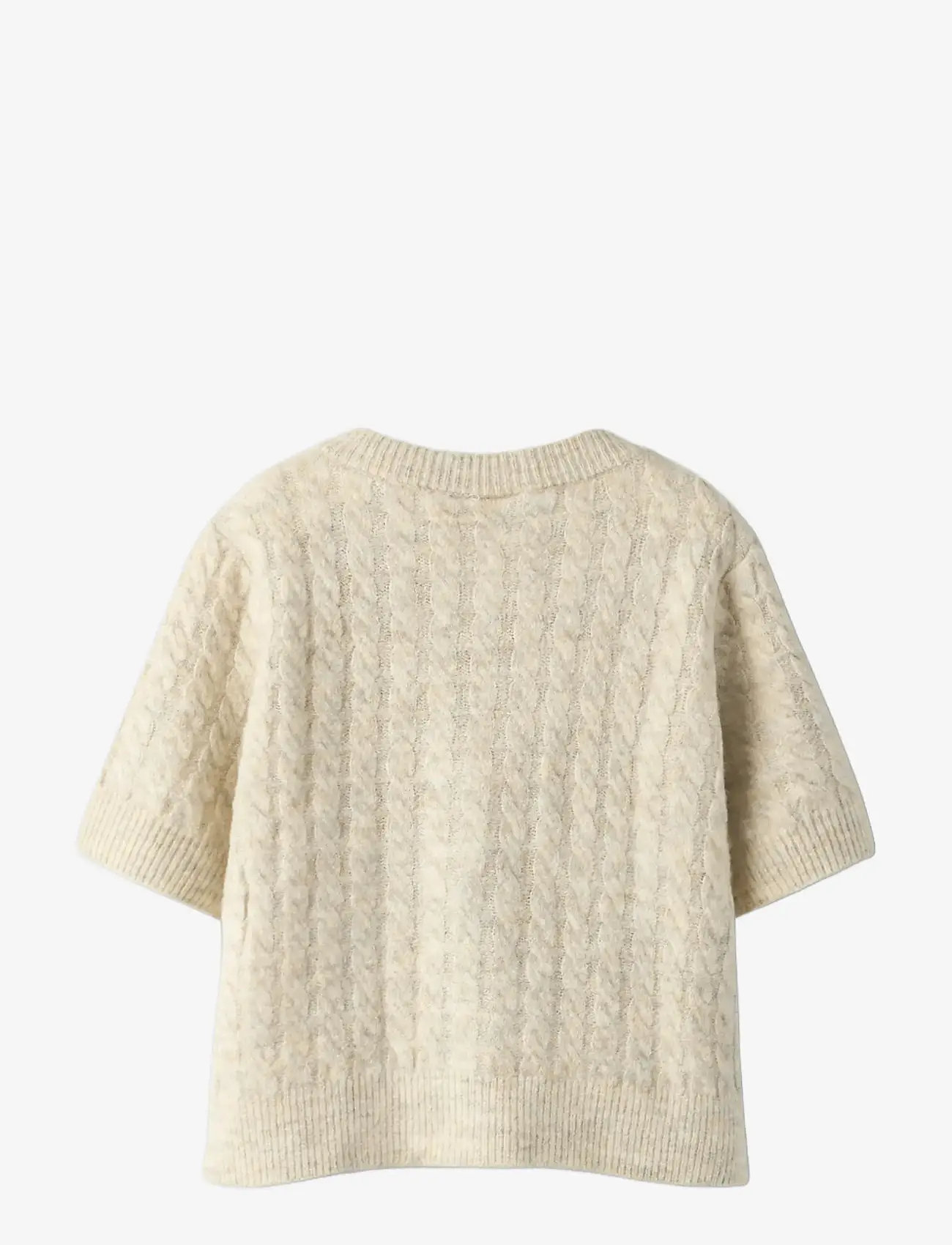 name it - NMFNALISA SS LOOSE KNIT CARD XNOOS - cardigans - peyote melange - 2