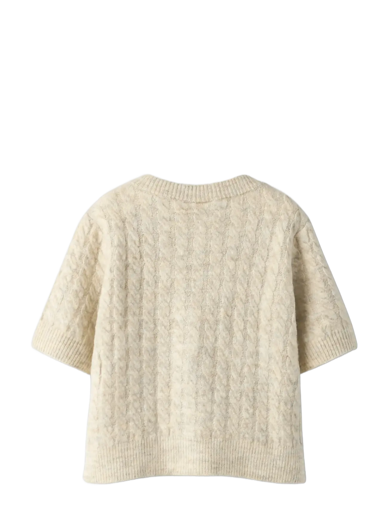 name it - NMFNALISA SS LOOSE KNIT CARD XNOOS - cardigans - peyote melange - 2