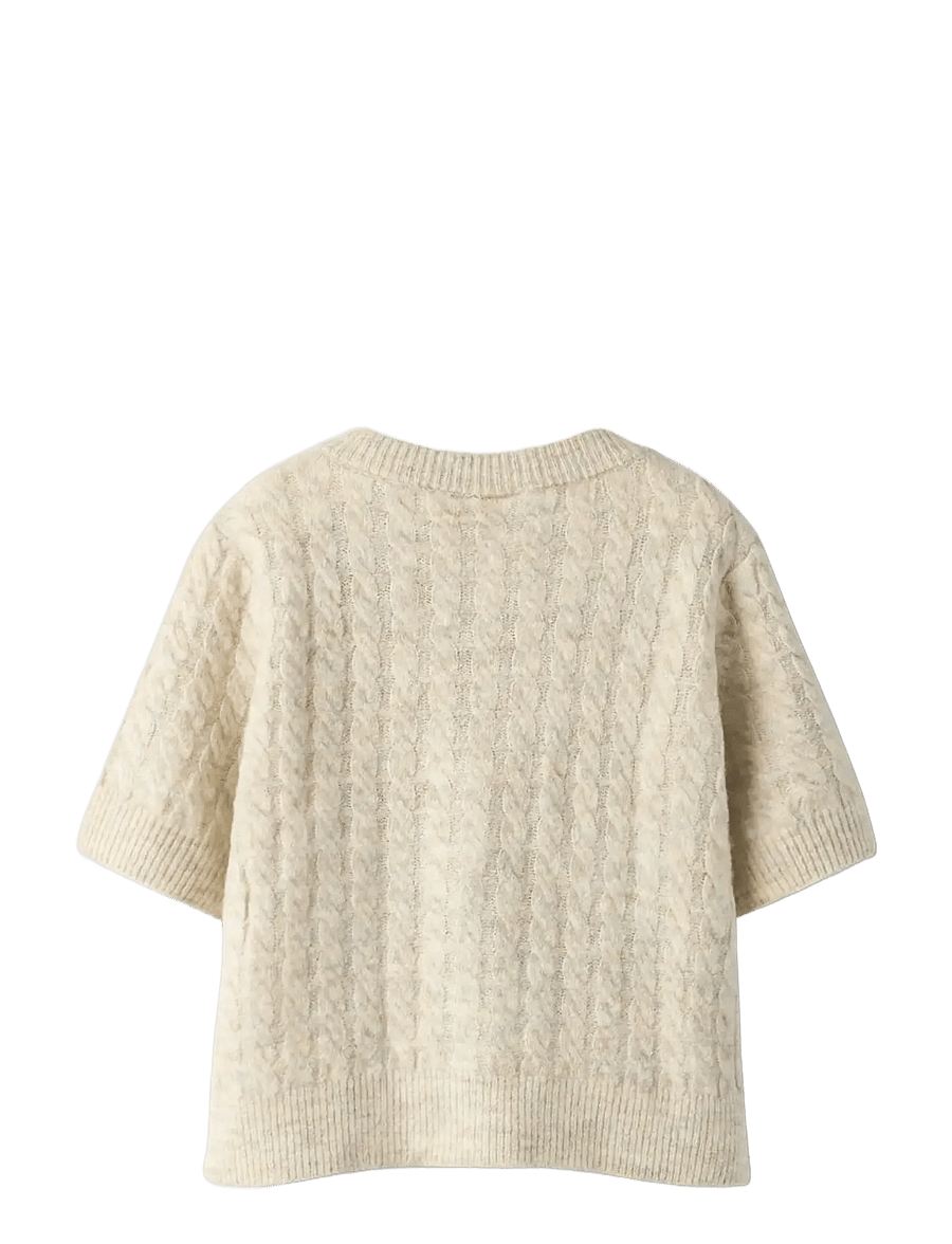 name it - NMFNALISA SS LOOSE KNIT CARD XNOOS - neuletakit - peyote melange - 2