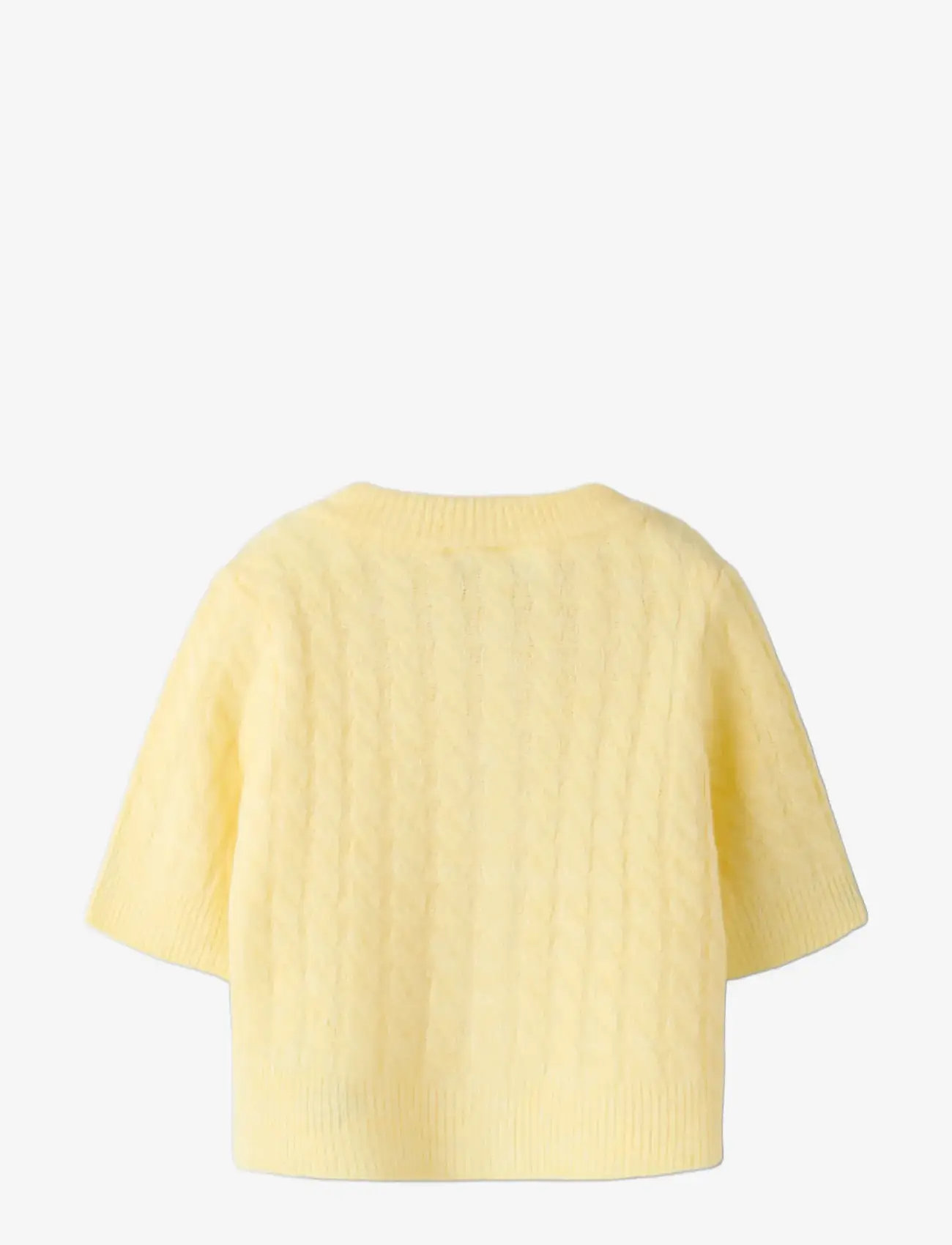name it - NMFNALISA SS LOOSE KNIT CARD XNOOS - cardigans - sunlight - 1