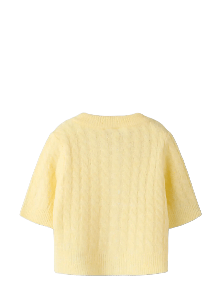 name it - NMFNALISA SS LOOSE KNIT CARD XNOOS - kardiganid - sunlight - 1