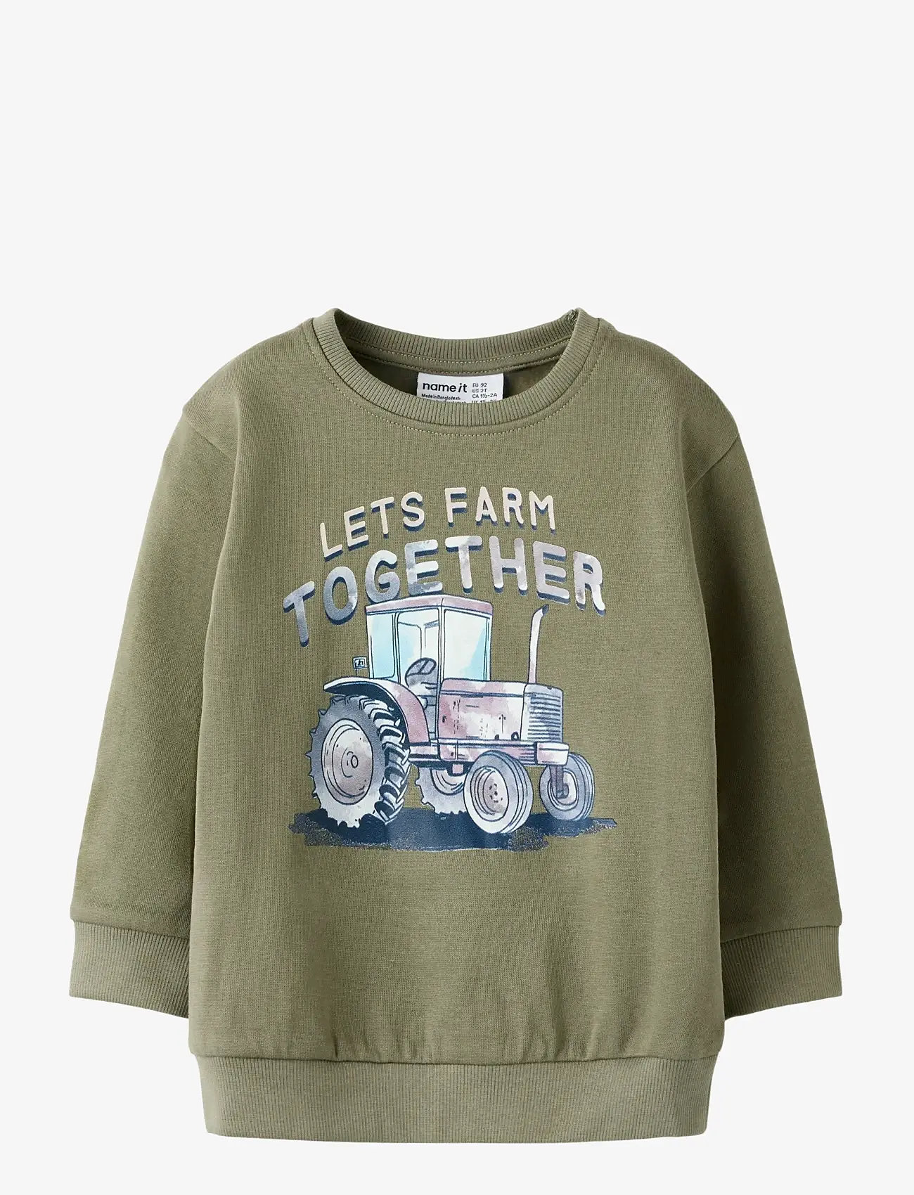 name it - NMMNASH LS NREG SWE BRU - sweatshirts - dusty olive - 0