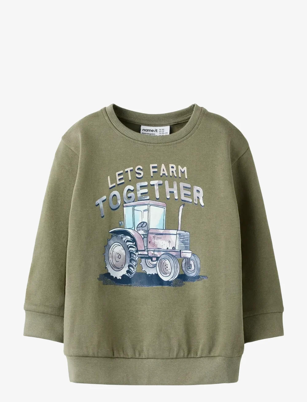 name it - NMMNASH LS NREG SWE BRU - sweatshirts - dusty olive - 0