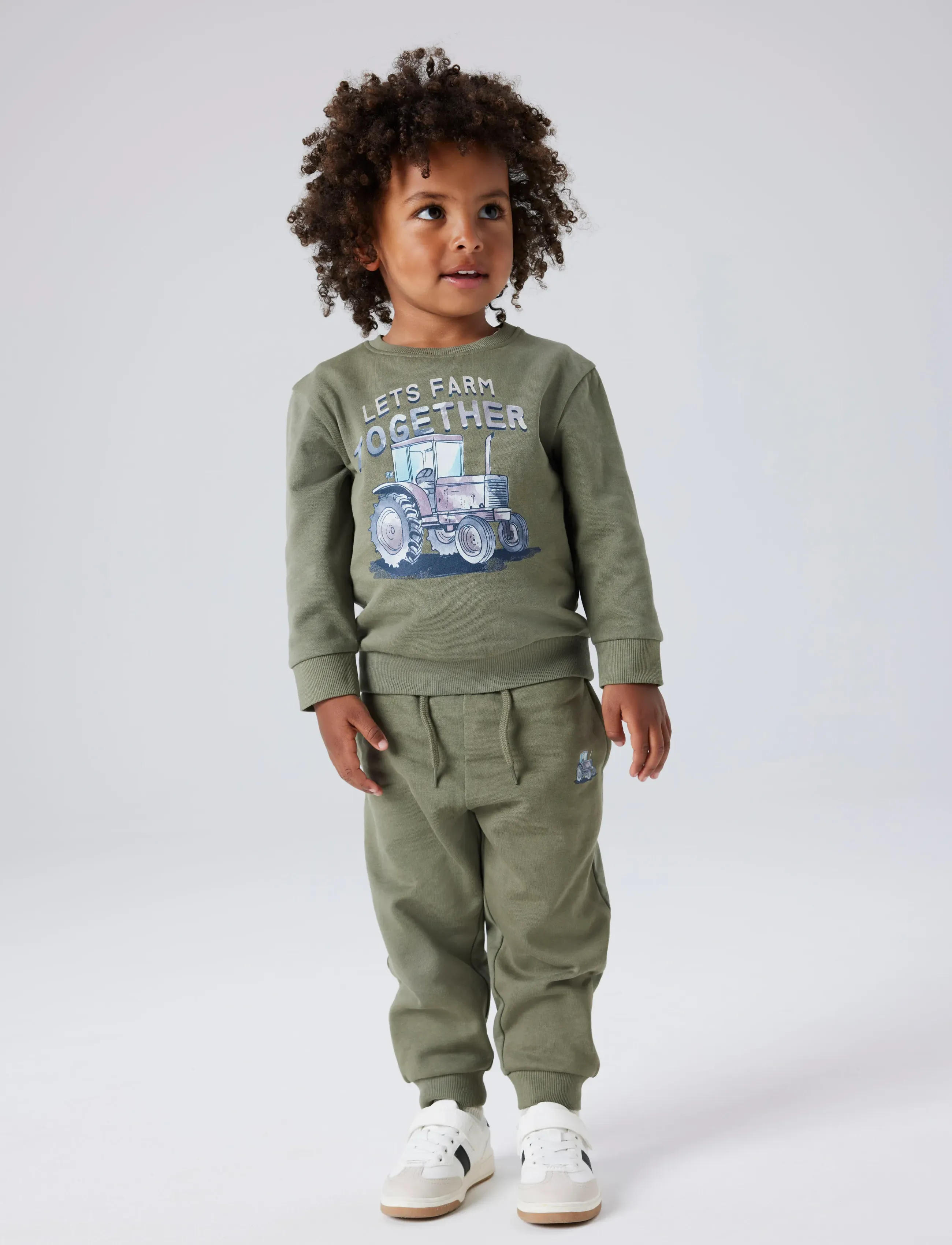 name it - NMMNASH NREG SWE PANT BRU - dusty olive - 2
