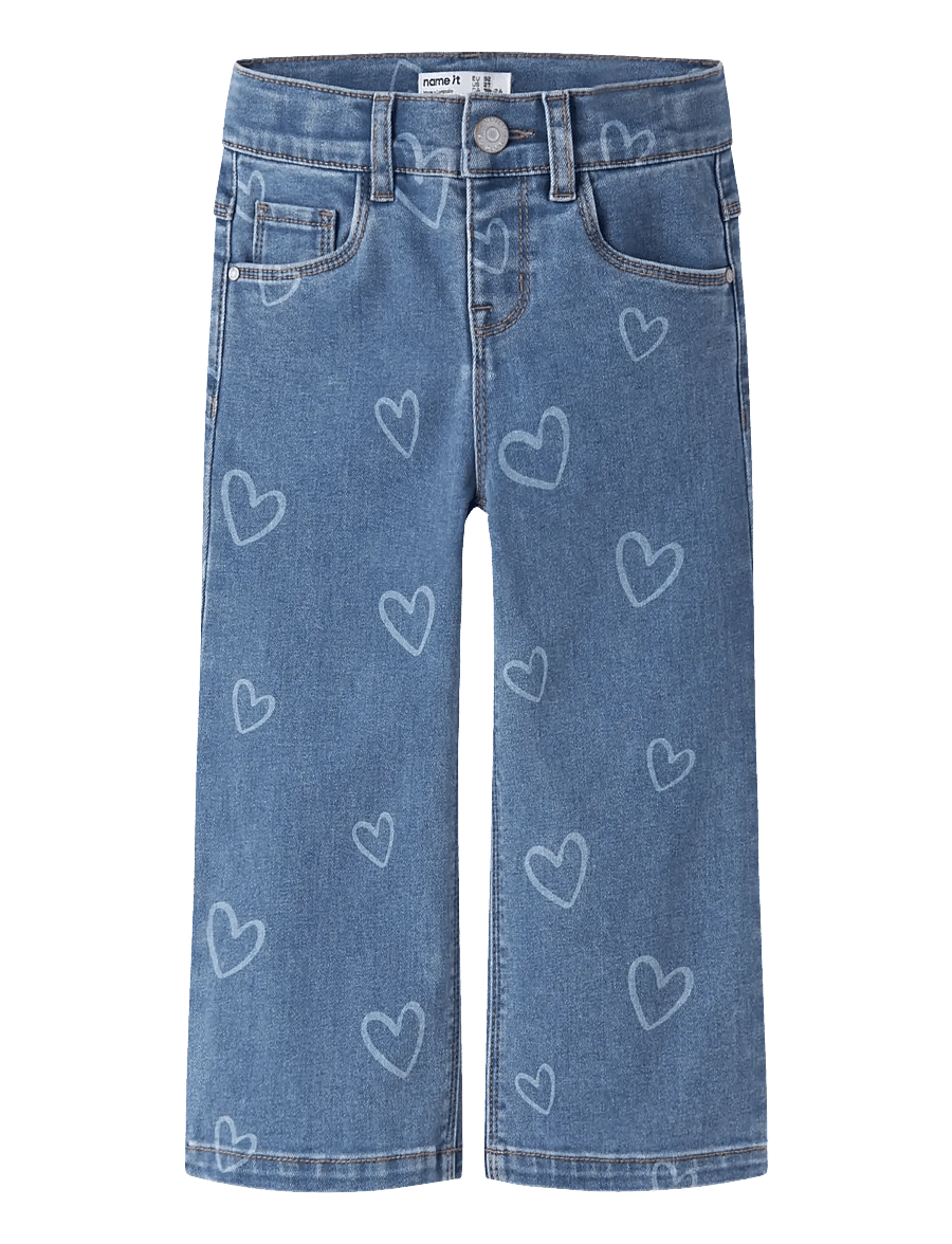 name it - NMFROSE WIDE AOP JEANS 4044-ON NOOS - medium blue denim - 1