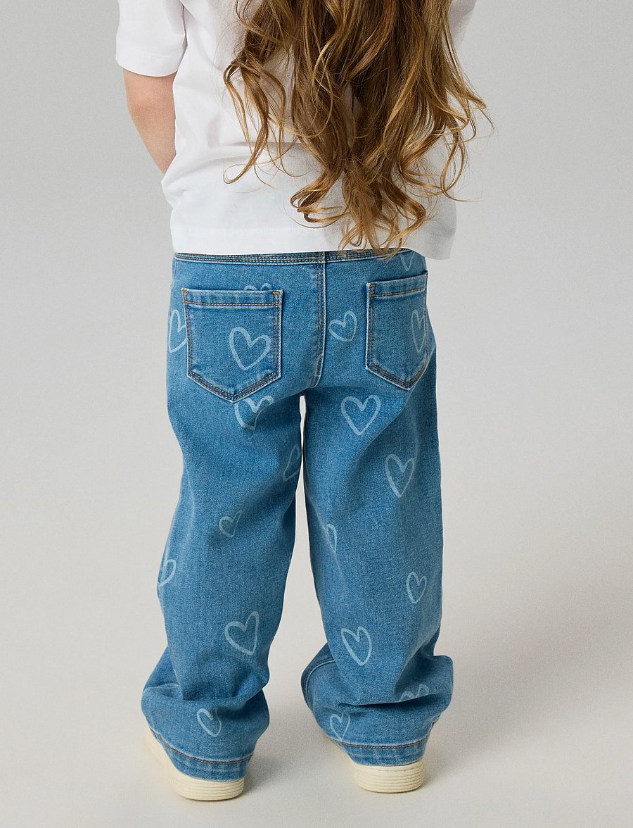 name it - NMFROSE WIDE AOP JEANS 4044-ON NOOS - medium blue denim - 0