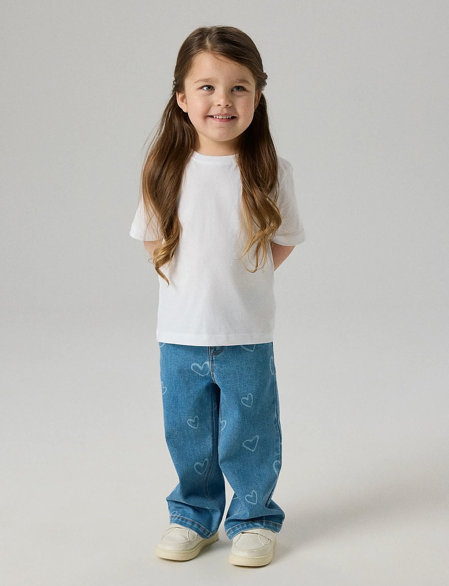 name it - NMFROSE WIDE AOP JEANS 4044-ON NOOS - medium blue denim - 4