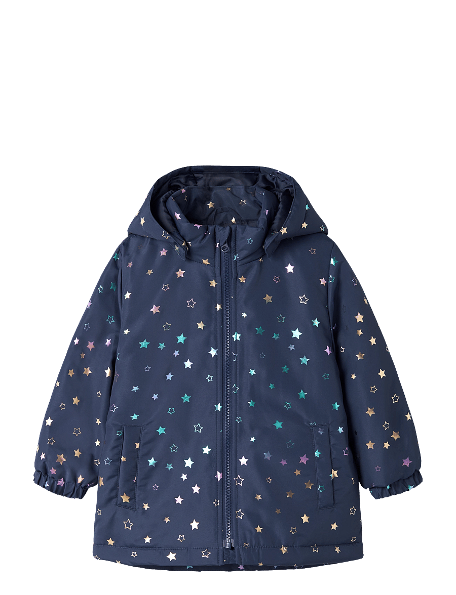 name it - NMFMAXI JACKET PA FOIL AOP NOOS - talvejoped - naval academy - 0