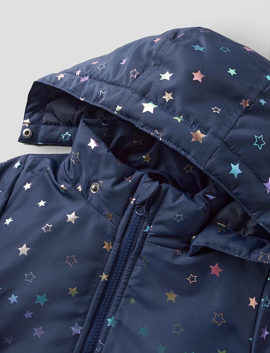 name it - NMFMAXI JACKET PA FOIL AOP NOOS - talvejoped - naval academy - 4
