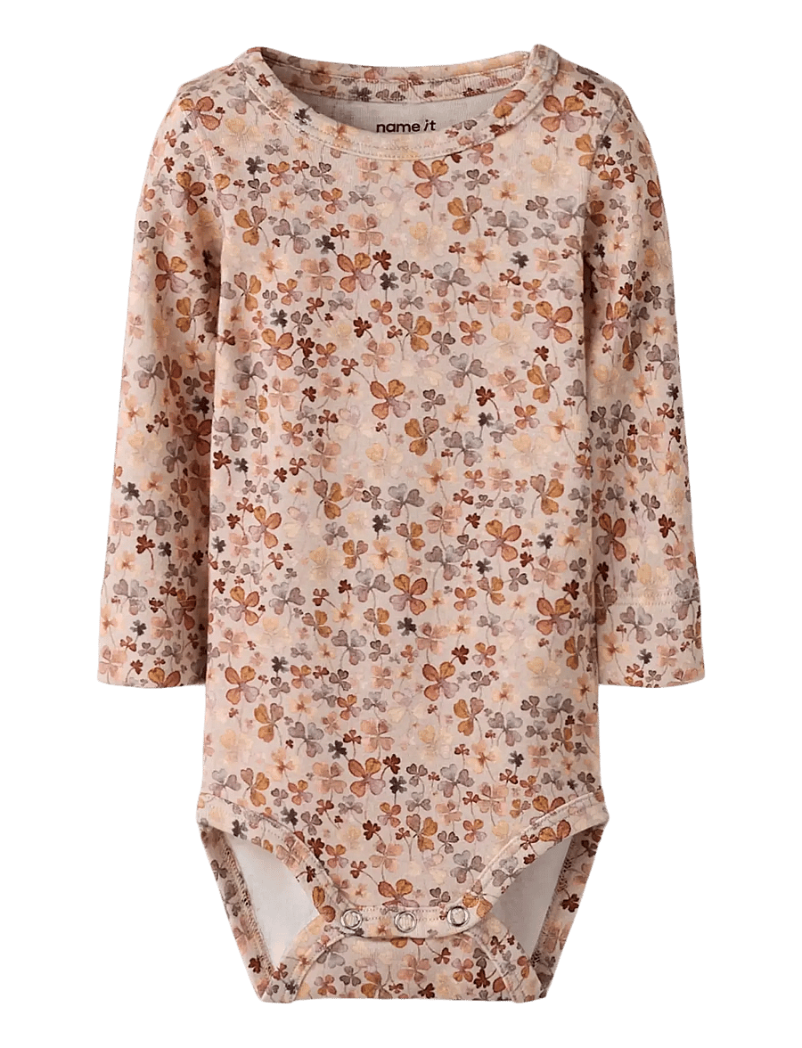 name it - NBFNOVEA LS XSL BODY - langærmede heldragter - mushroom - 0