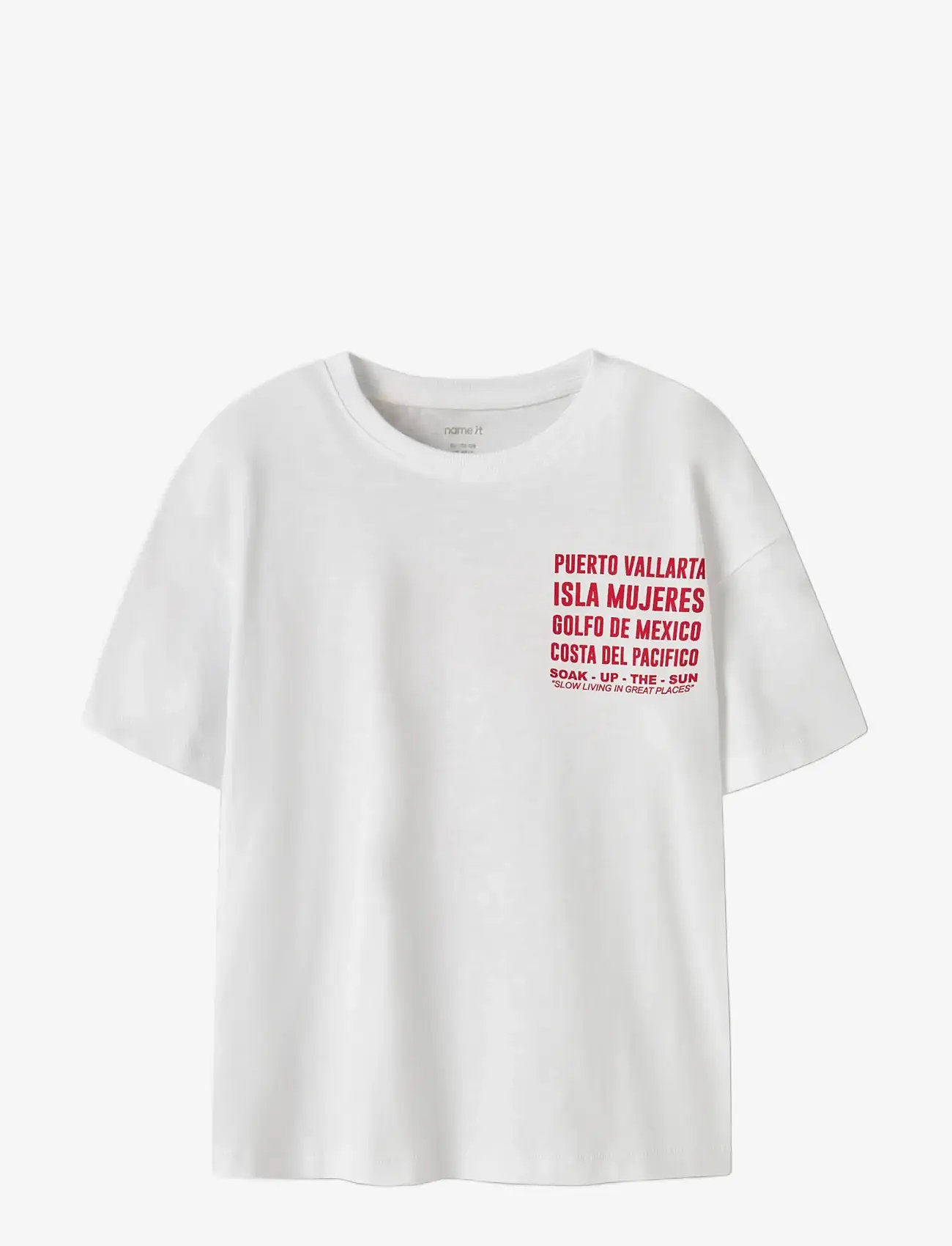 name it - NKMHANSI SS RLX TOP BOX - kortærmede t-shirts - bright white - 2