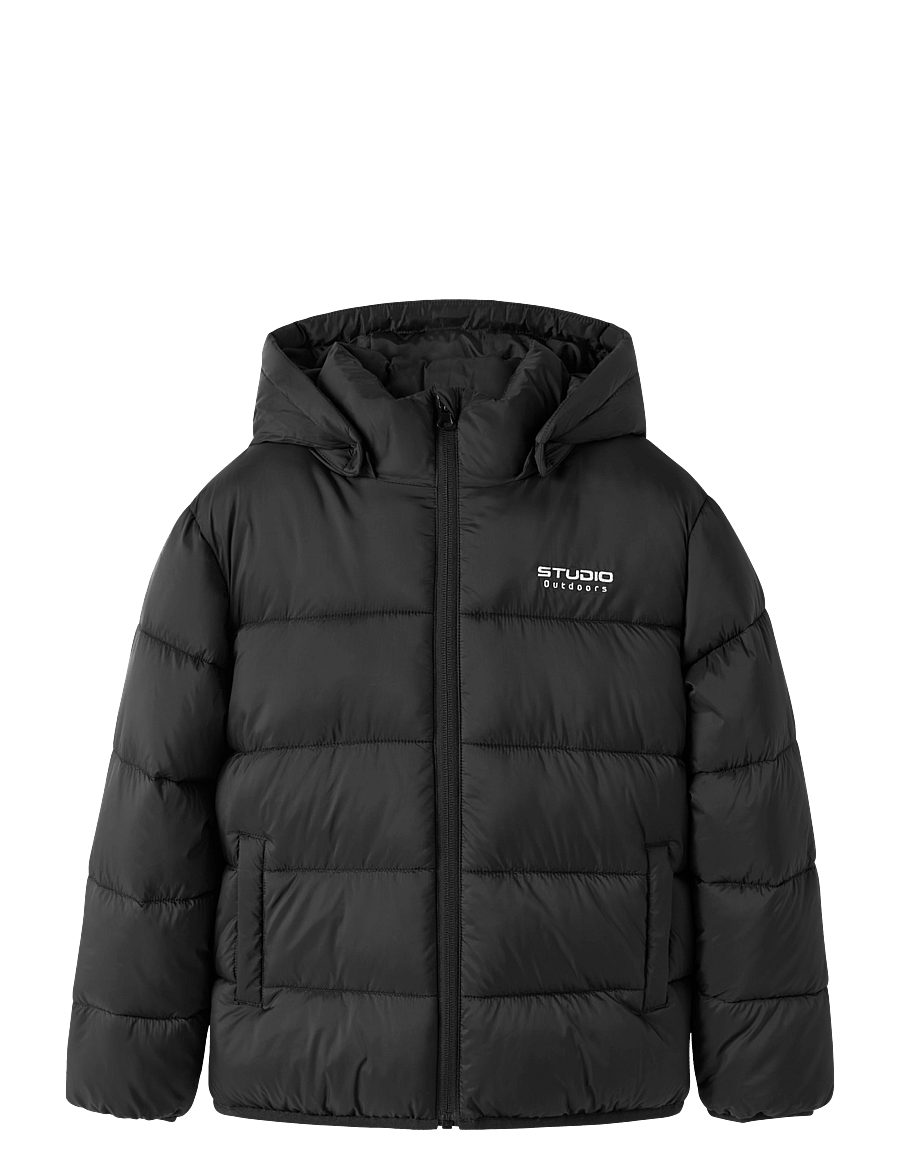 name it - NKMMARBLE JACKET PB1 - dunjakker - black - 0