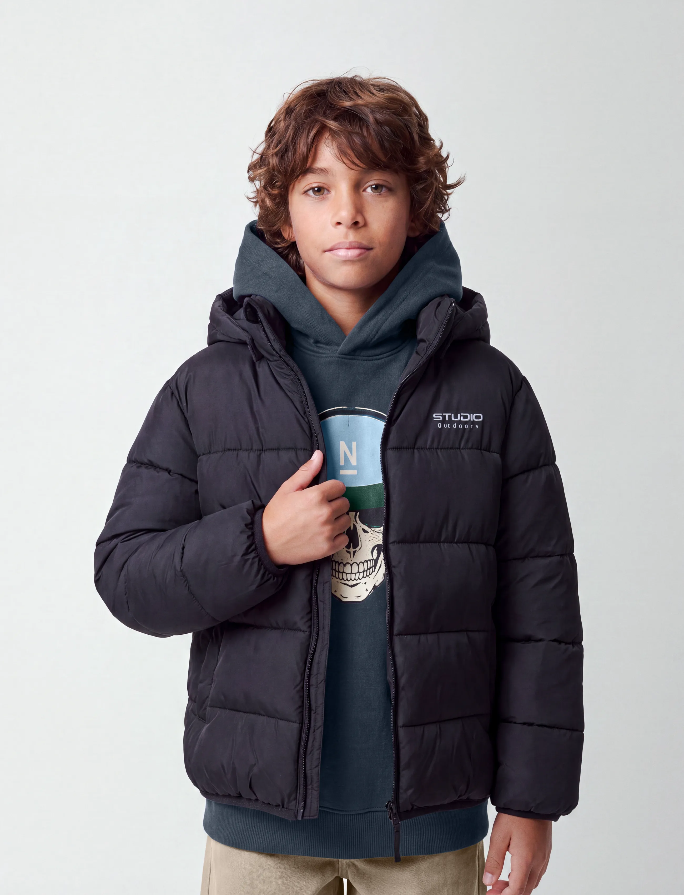 name it - NKMMARBLE JACKET PB1 - dunjakker - black - 2