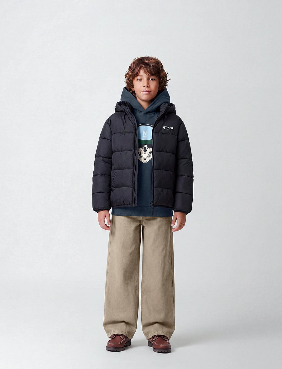 name it - NKMMARBLE JACKET PB1 - dunjakker - black - 3