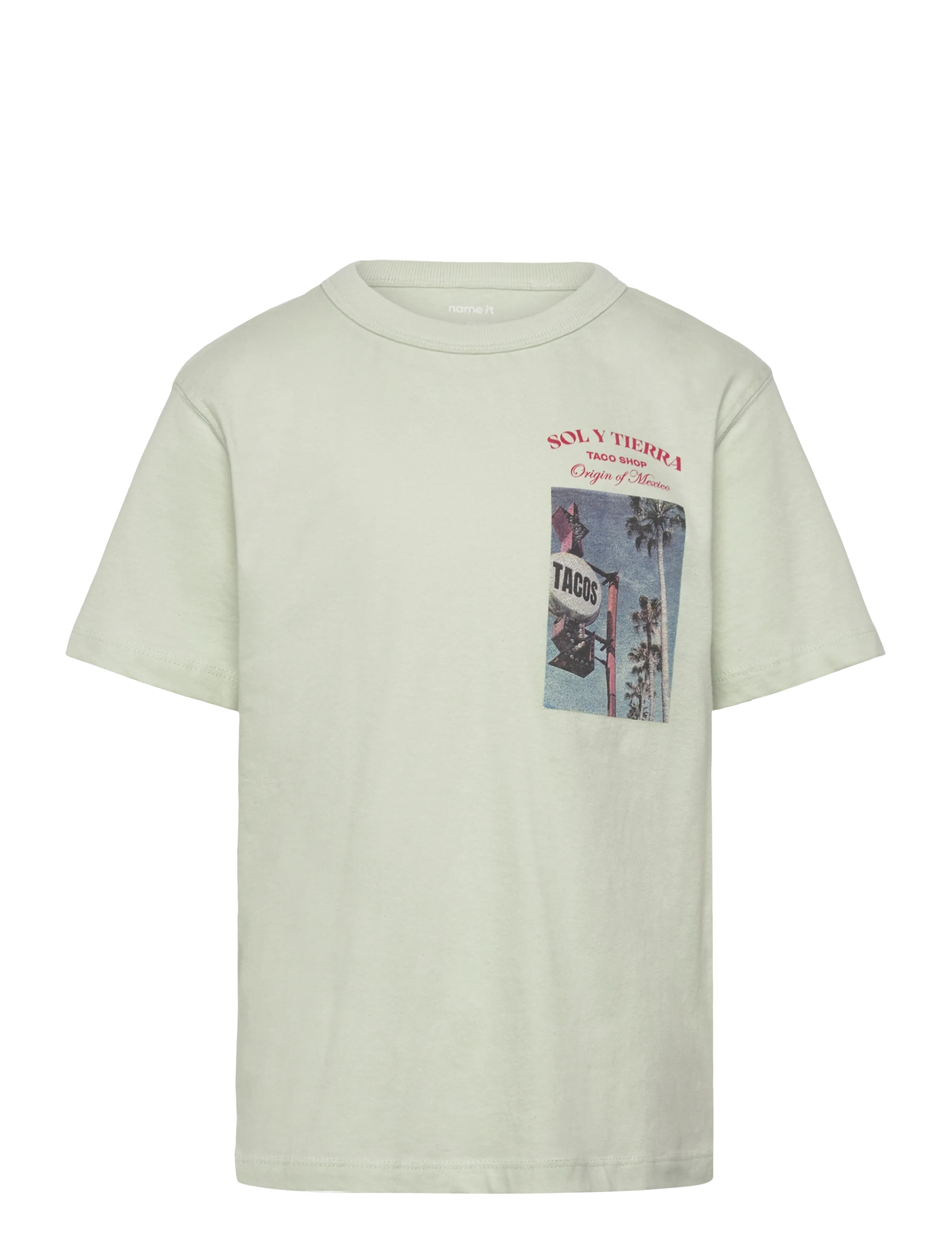 name it NKMHUSTE SS NREG TOP BOX - Neuheiten - PALE AQUA / green