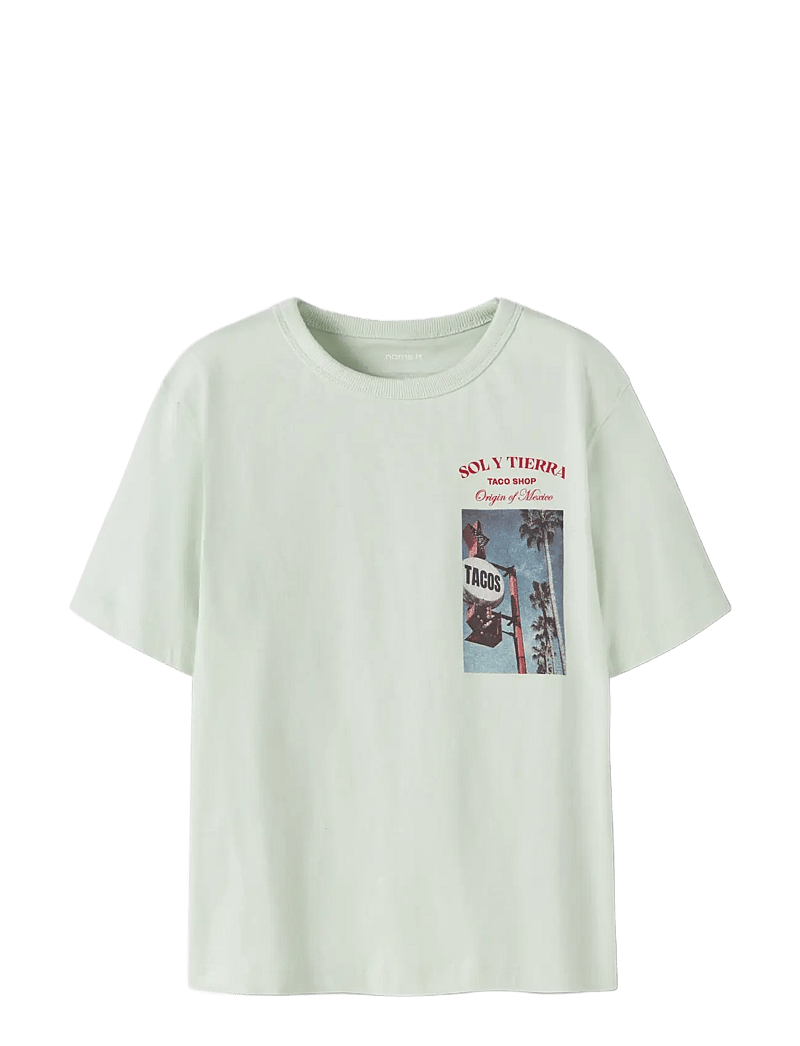 name it - NKMHUSTE SS NREG TOP BOX - kortærmede t-shirts - pale aqua - 2