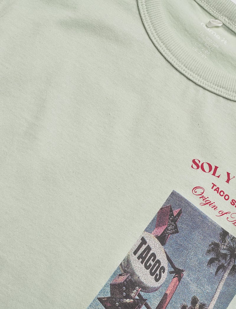 name it - NKMHUSTE SS NREG TOP BOX - kortærmede t-shirts - pale aqua - 3