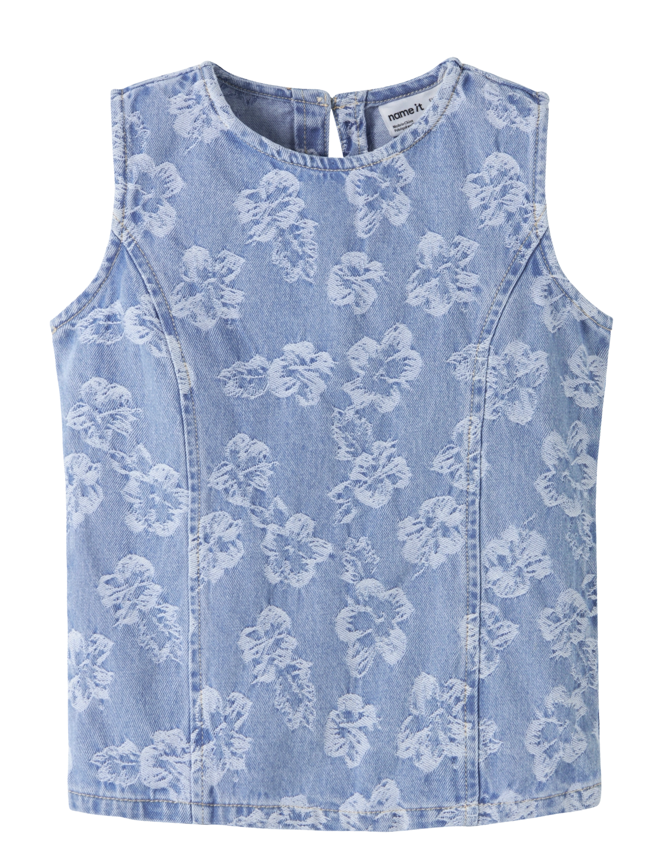name it NKFLUCY SL DNM JACQ TOP 2440-JA H - Vests - LIGHT BLUE DENIM / blue
