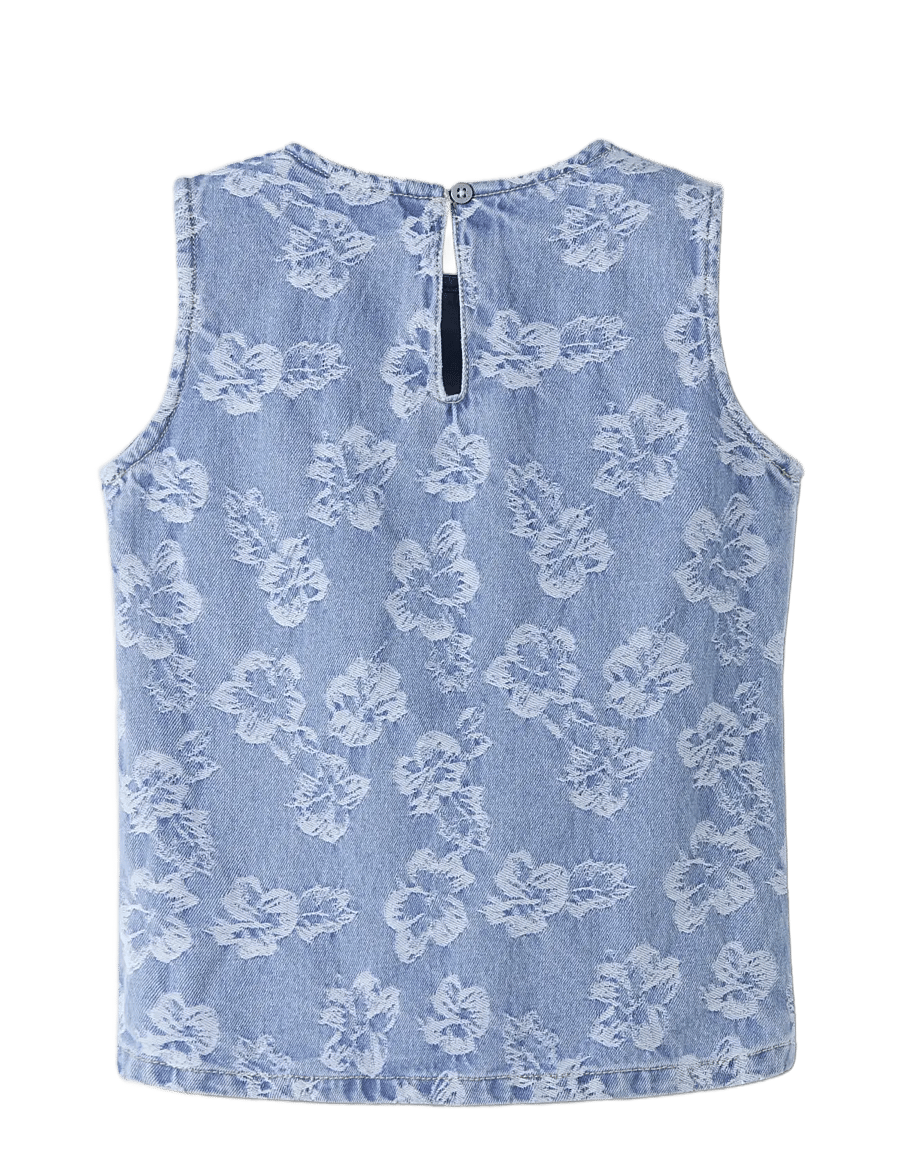 name it - NKFLUCY SL DNM JACQ TOP 2440-JA H - westen - light blue denim - 1