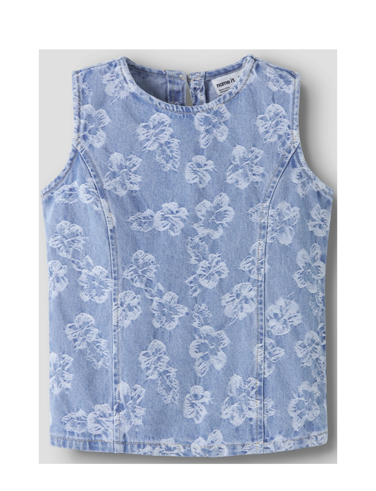 name it - NKFLUCY SL DNM JACQ TOP 2440-JA H - light blue denim - 2