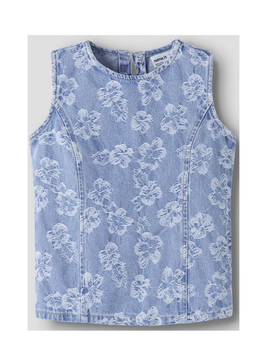name it - NKFLUCY SL DNM JACQ TOP 2440-JA H - westen - light blue denim - 2