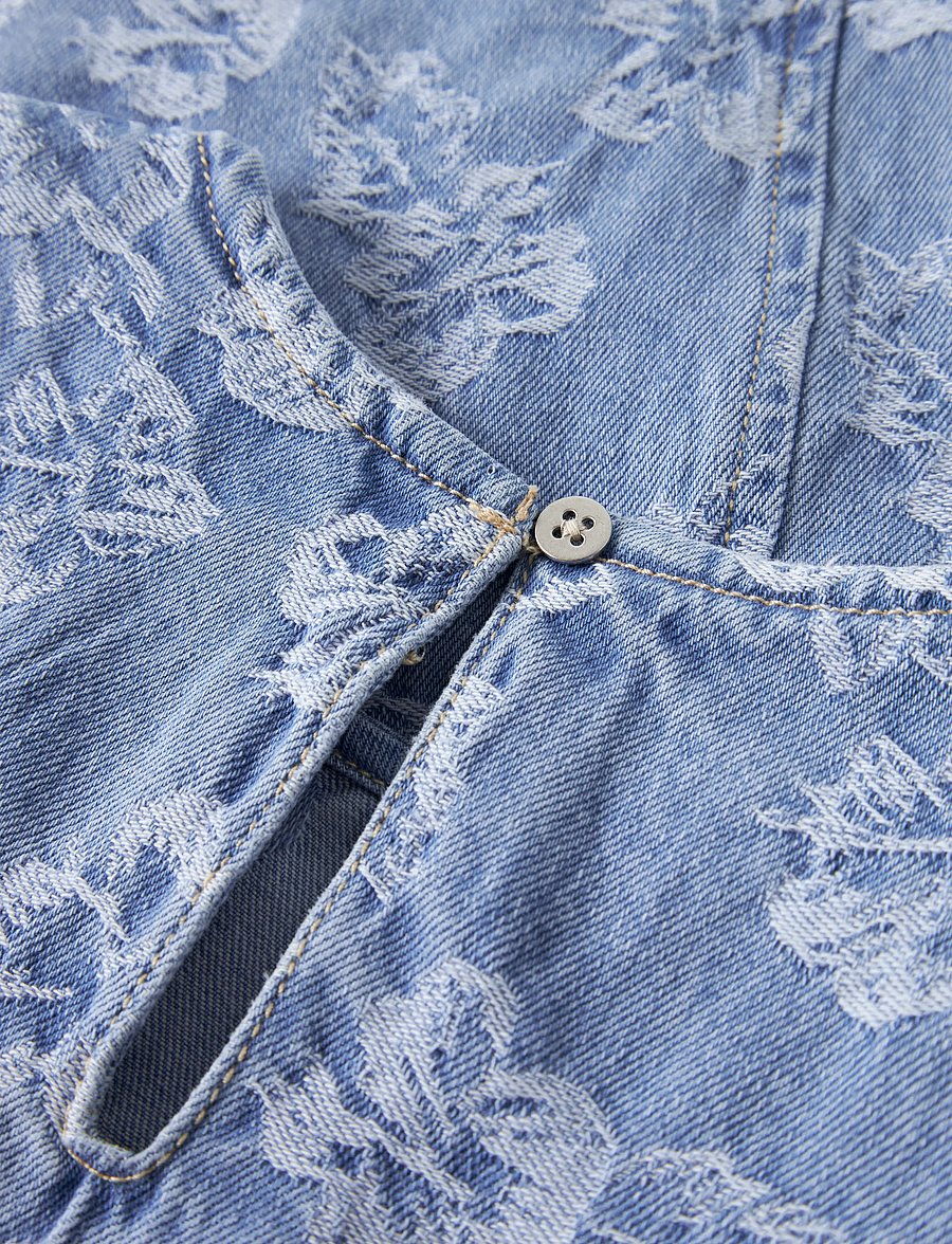 name it - NKFLUCY SL DNM JACQ TOP 2440-JA H - westen - light blue denim - 3
