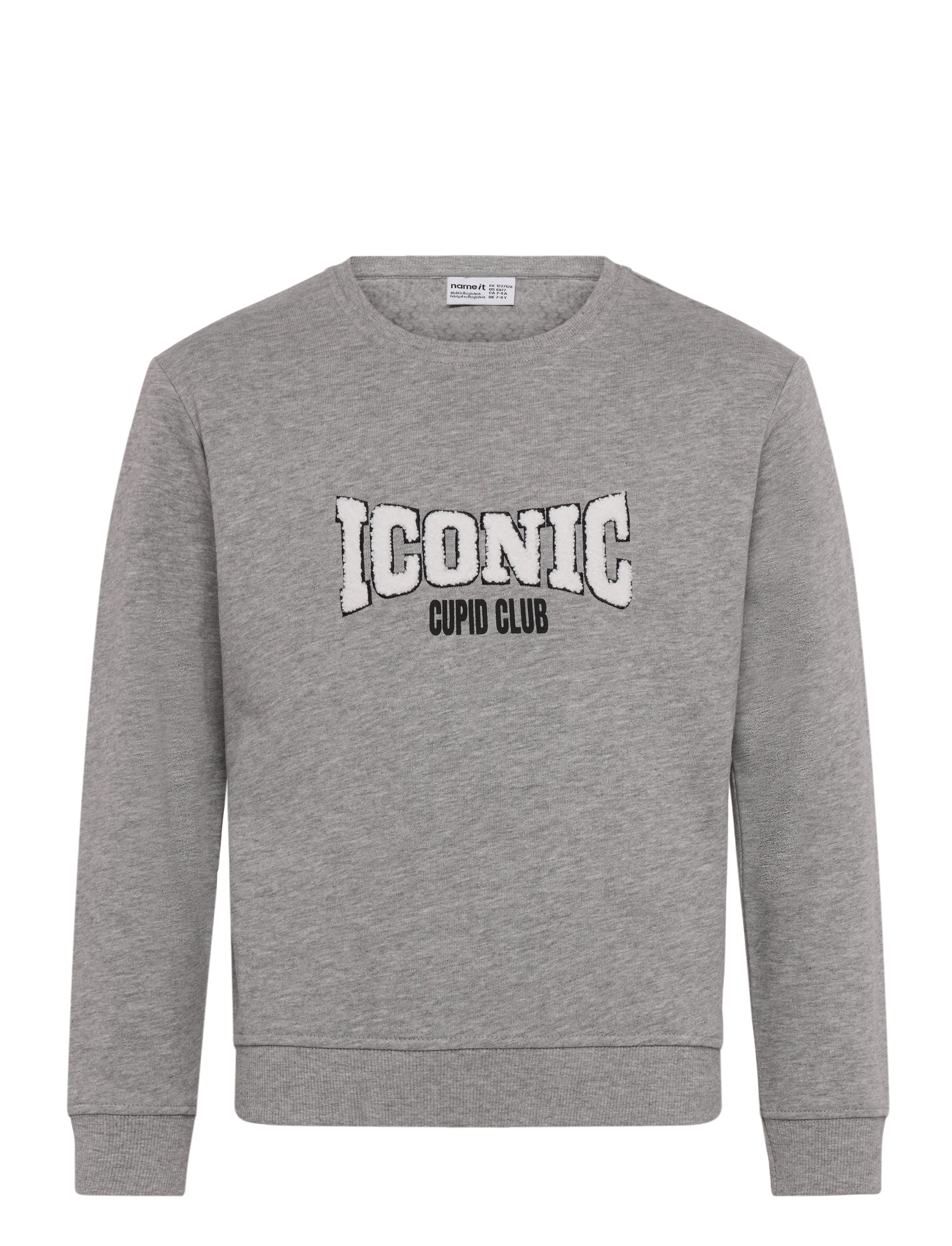 name it NKMBCUPID LS NREG SWEAT BRU - Alussärgid - GREY MELANGE / grey
