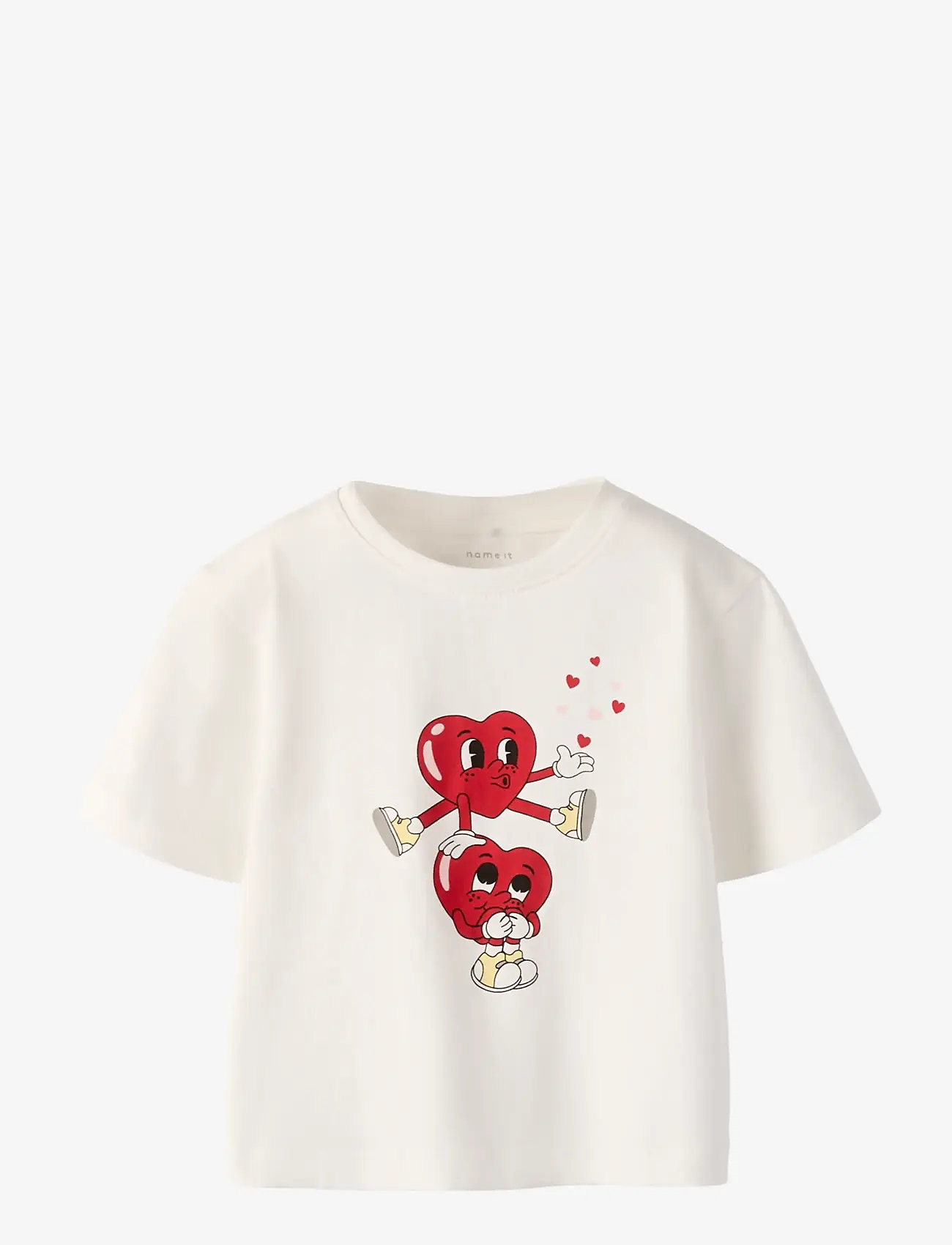 name it - NMFBSWET SS NREG TOP BOX - kortärmade t-shirts - cloud dancer - 1