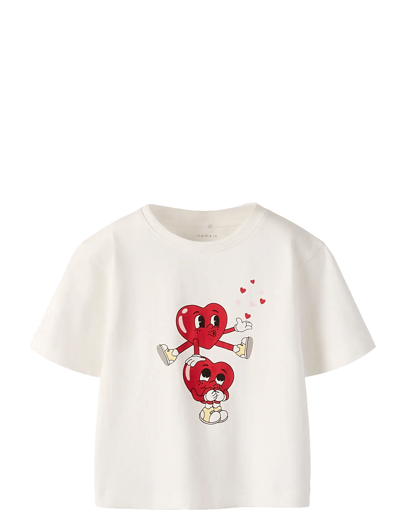 name it - NMFBSWET SS NREG TOP BOX - kortärmade t-shirts - cloud dancer - 1