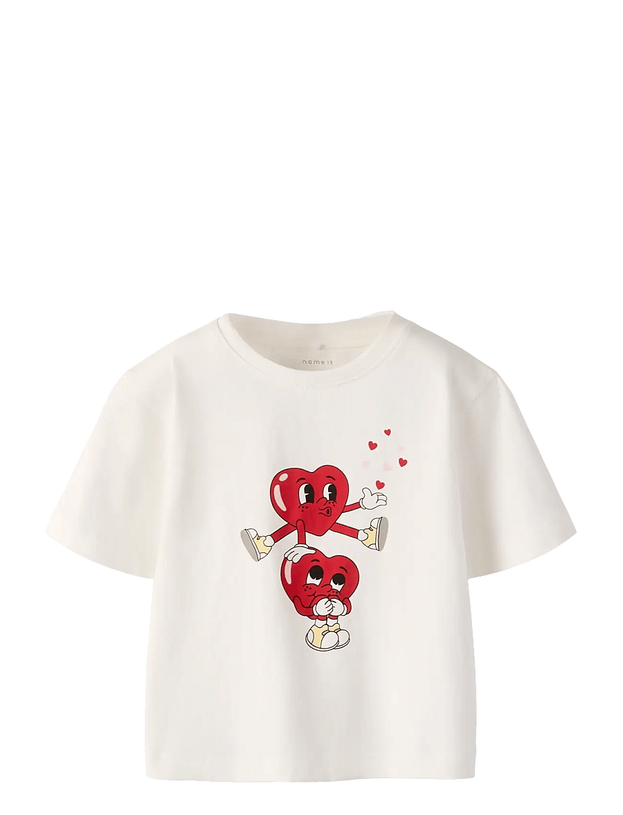 name it - NMFBSWET SS NREG TOP BOX - kurzärmelige - cloud dancer - 1