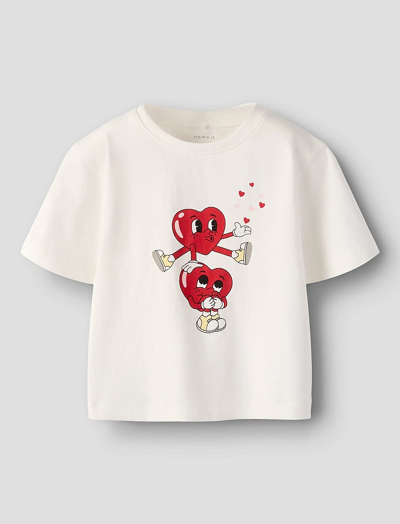 name it - NMFBSWET SS NREG TOP BOX - kortærmede t-shirts - cloud dancer - 0